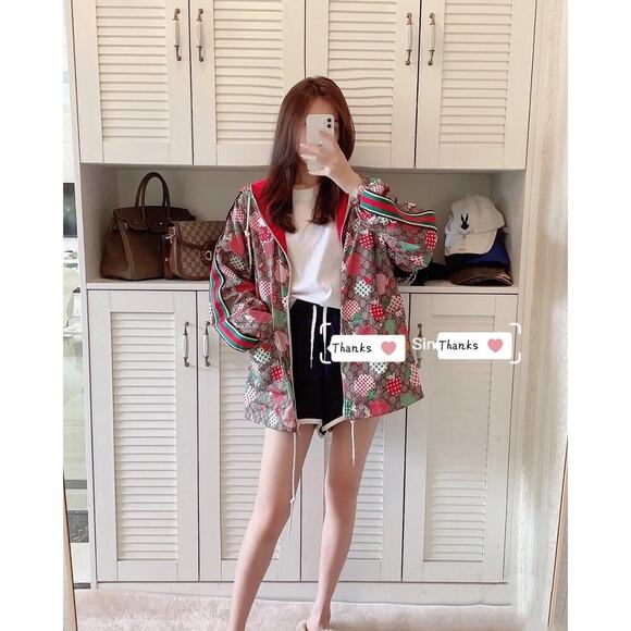 NWT Gucci Men's Les Pommes Nylon Jacket Size 44 - Picture 3 of 16